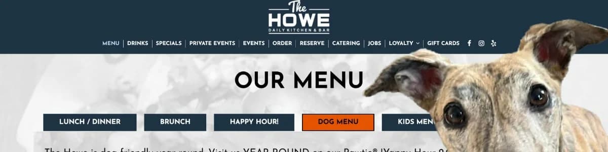 Dinner with Dogs at The Howe